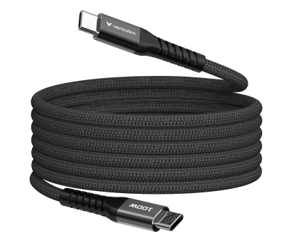 Kabel VERBATIM Sync & Charge Cable USB-C to USB-C 100W Magnetic 120 cm - Bl
